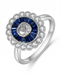 SAPPHIRE DIAMOND RING (TR4993)